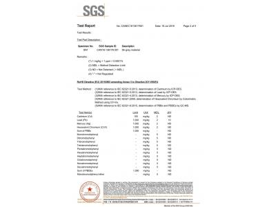 SGS檢測報告